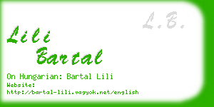 lili bartal business card